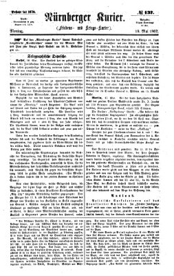 Nürnberger Kurier (Nürnberger Friedens- und Kriegs-Kurier) Montag 19. Mai 1862