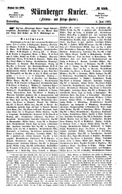 Nürnberger Kurier (Nürnberger Friedens- und Kriegs-Kurier) Donnerstag 5. Juni 1862