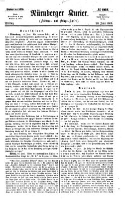 Nürnberger Kurier (Nürnberger Friedens- und Kriegs-Kurier) Freitag 20. Juni 1862