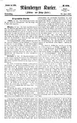 Nürnberger Kurier (Nürnberger Friedens- und Kriegs-Kurier) Donnerstag 26. Juni 1862