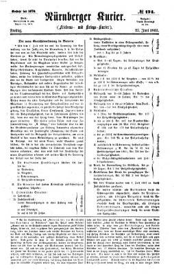 Nürnberger Kurier (Nürnberger Friedens- und Kriegs-Kurier) Freitag 27. Juni 1862