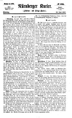 Nürnberger Kurier (Nürnberger Friedens- und Kriegs-Kurier) Sonntag 29. Juni 1862