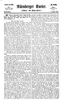 Nürnberger Kurier (Nürnberger Friedens- und Kriegs-Kurier) Donnerstag 3. Juli 1862