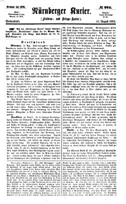 Nürnberger Kurier (Nürnberger Friedens- und Kriegs-Kurier) Samstag 16. August 1862