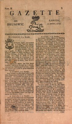 Gazette de Brunswig Samstag 4. Januar 1755