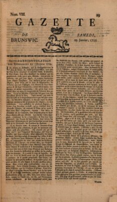 Gazette de Brunswig Samstag 25. Januar 1755