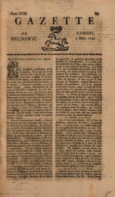 Gazette de Brunswig Samstag 1. März 1755