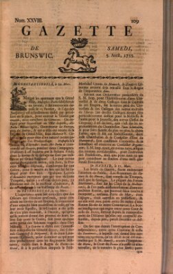 Gazette de Brunswig Samstag 5. April 1755