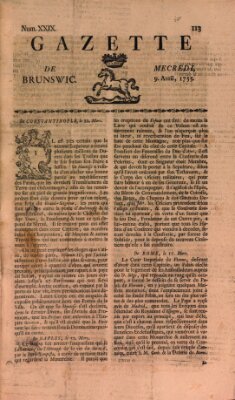 Gazette de Brunswig Mittwoch 9. April 1755