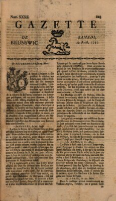 Gazette de Brunswig Samstag 19. April 1755