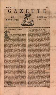 Gazette de Brunswig Samstag 3. Mai 1755