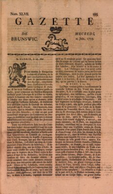 Gazette de Brunswig Mittwoch 11. Juni 1755