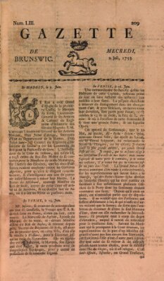 Gazette de Brunswig Mittwoch 2. Juli 1755