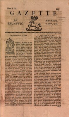 Gazette de Brunswig Mittwoch 16. Juli 1755