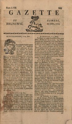 Gazette de Brunswig Samstag 19. Juli 1755