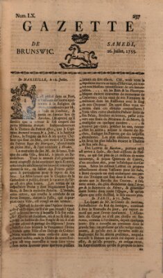 Gazette de Brunswig Samstag 26. Juli 1755