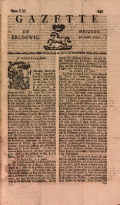 Gazette de Brunswig Mittwoch 30. Juli 1755