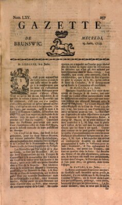 Gazette de Brunswig Mittwoch 13. August 1755