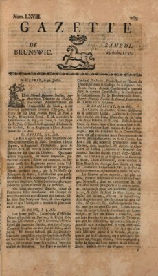 Gazette de Brunswig Samstag 23. August 1755