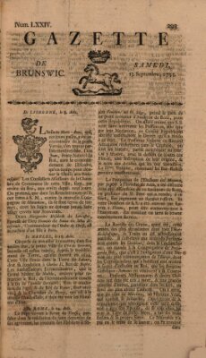 Gazette de Brunswig Samstag 13. September 1755