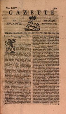 Gazette de Brunswig Mittwoch 17. September 1755