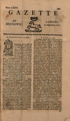 Gazette de Brunswig Samstag 20. September 1755