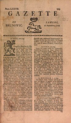 Gazette de Brunswig Samstag 27. September 1755