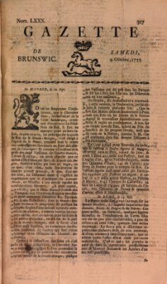 Gazette de Brunswig Samstag 4. Oktober 1755