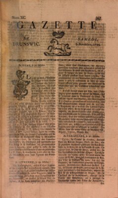 Gazette de Brunswig Samstag 8. November 1755