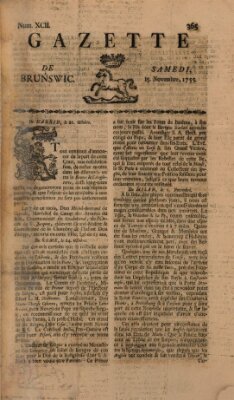 Gazette de Brunswig Samstag 15. November 1755