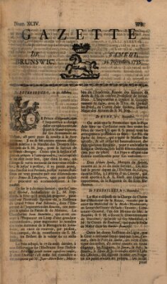 Gazette de Brunswig Samstag 22. November 1755