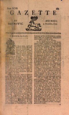 Gazette de Brunswig Mittwoch 3. Dezember 1755