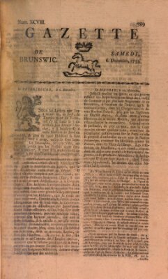 Gazette de Brunswig Samstag 6. Dezember 1755