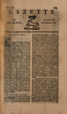 Gazette de Brunswig Samstag 20. Dezember 1755