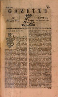 Gazette de Brunswig Samstag 27. Dezember 1755