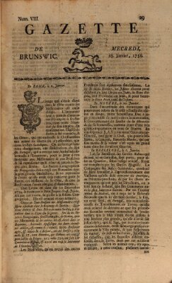 Gazette de Brunswig Mittwoch 28. Januar 1756