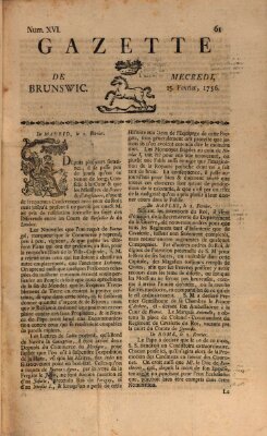 Gazette de Brunswig Mittwoch 25. Februar 1756