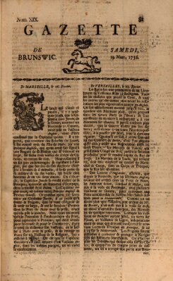 Gazette de Brunswig Samstag 13. März 1756