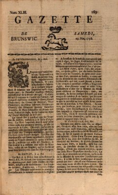 Gazette de Brunswig Samstag 29. Mai 1756