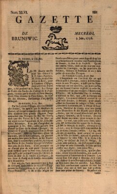 Gazette de Brunswig Samstag 5. Juni 1756