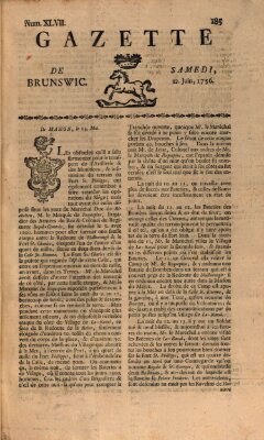 Gazette de Brunswig Samstag 12. Juni 1756