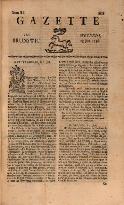 Gazette de Brunswig Samstag 26. Juni 1756