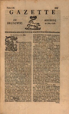 Gazette de Brunswig Mittwoch 30. Juni 1756