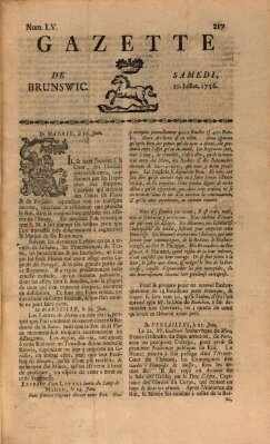 Gazette de Brunswig Samstag 10. Juli 1756