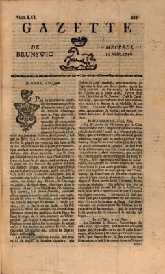 Gazette de Brunswig Mittwoch 14. Juli 1756