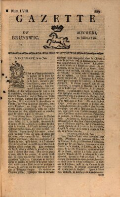 Gazette de Brunswig Mittwoch 21. Juli 1756