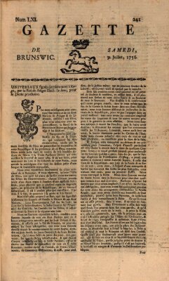 Gazette de Brunswig Samstag 31. Juli 1756