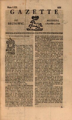 Gazette de Brunswig Mittwoch 1. September 1756