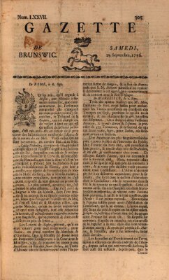 Gazette de Brunswig Samstag 25. September 1756