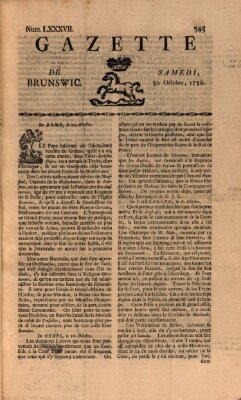 Gazette de Brunswig Samstag 30. Oktober 1756